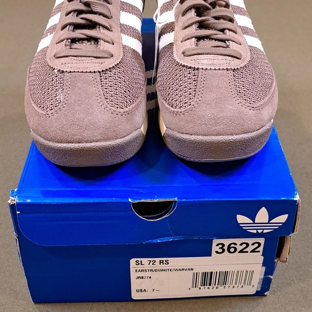 Adidas SL 72 RS Sneakers - Color: Brown / White - Unisex - Men 7.5, Women 8.5
